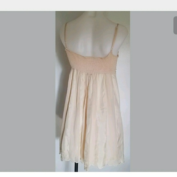 Hannah Jo Desiger 100% Silk Dress Ivory Large - Picture 4 of 7